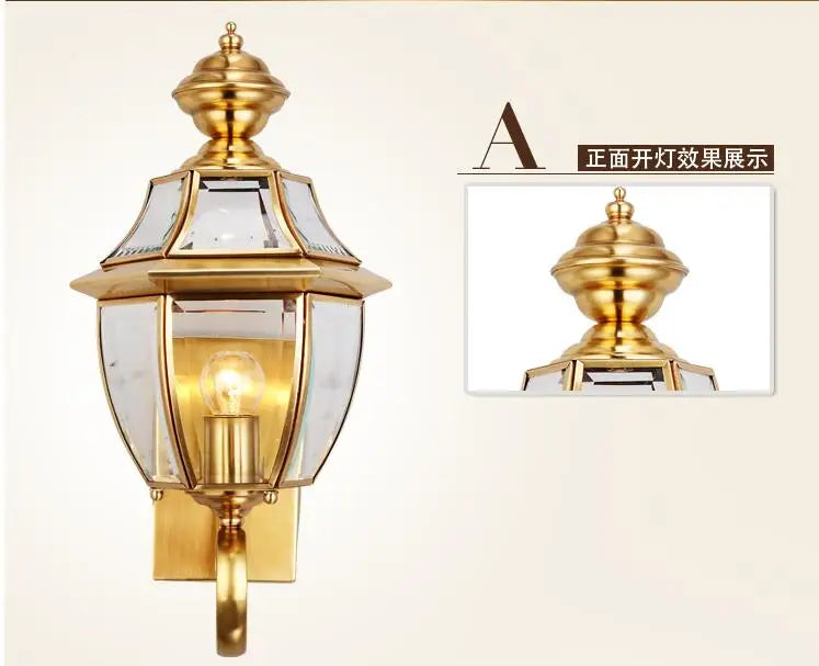 lampe murale classique dorée transparente motifs géométriques ampoule chambre coucher