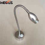 lampe murale moderne led 3w argentée lampe chevet minimaliste col cygne fixée mur