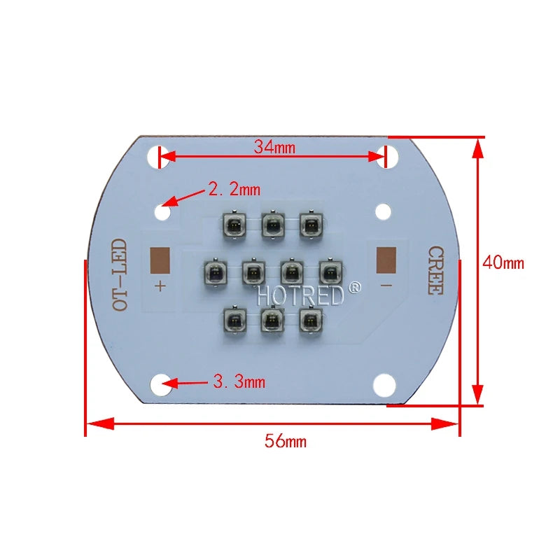 cartouche led bleu clair 730nm 850nm 940nm 10w 20w 30w 50w adhésif moderne