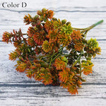 bouquet fleurs artificielles succulentes plastique vert violet orange marron bleu naturel intérieur decoration
