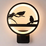 applique murale led silhouettes animales contemporaine minimaliste industrielle fixée mur noire