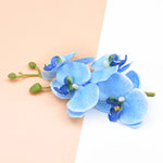 fleurs artificielles orchidées papillon soie rose violet bleu vert décoration maison intérieur mariage anniversaire