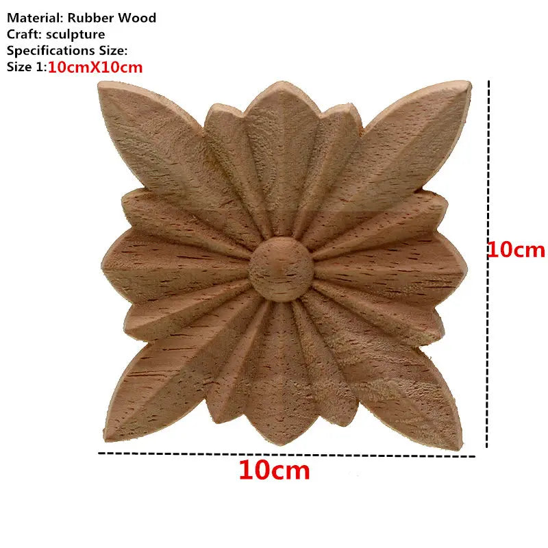 sculpture bois fleur artisanale pétales cercle brun clair décoration intérieure mur fixe semimanuel