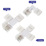 connecteurs cable led blanc plat moderne adhésif 2pin 3pin 4pin 5pin forme pieces