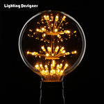 ampoules led décoratives vintage transparentes filament feuilles dorées opalescentes culot e27