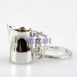 porte clés réaliste métal tampé moulin cafetière italienne théière bouilloire noir marron cuivre argenté