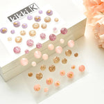 glitter modernes rose doré violet adhésives scrapbooking artisanal decoration elégantes
