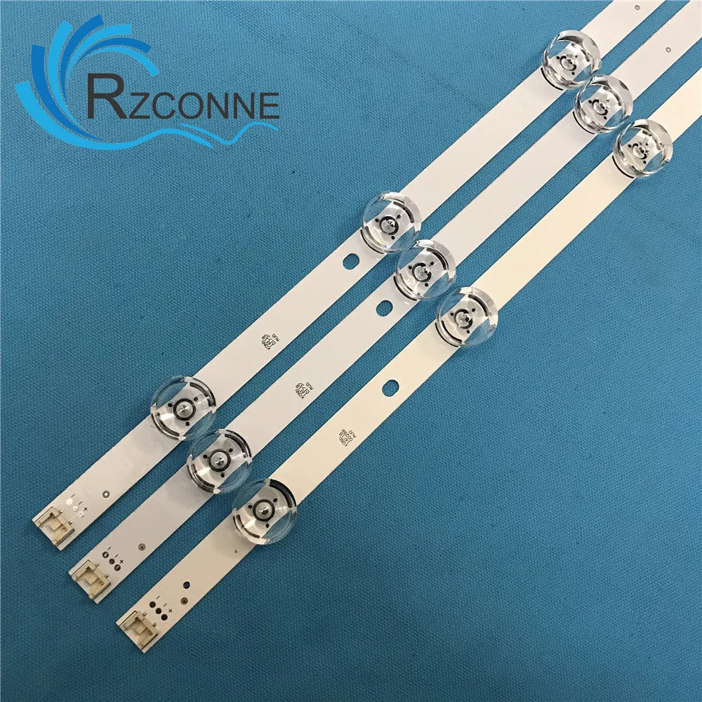 bande lumineuse 32 inch blanc doré moderne fixations 590x15mm 094v