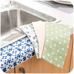 stickers adhésifs résistants l'eau blanc rose vert bleu moderne mur cuisine fleur pasteurelle