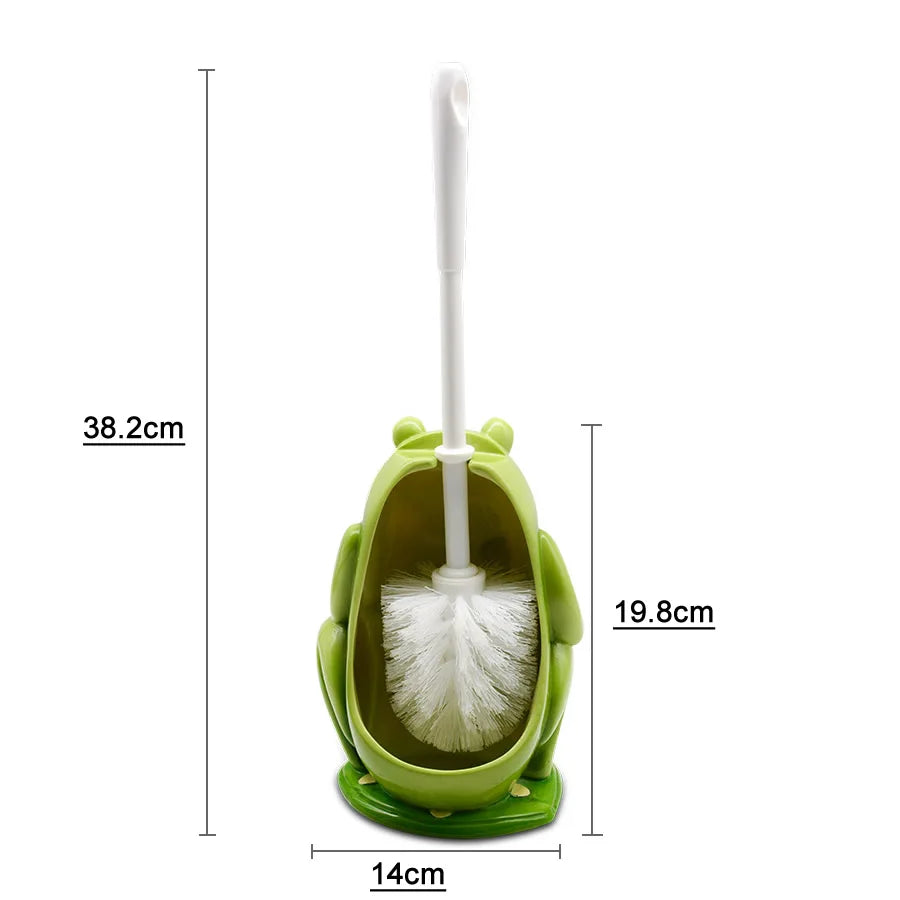 porte brosse toilette mignon grenouille verte jaune brillant nickel ceramic salle bainDecoration