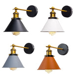 applique murale industrielle vintage éclairage quotidien noir blanc gris marron conique mat éclairage salle
