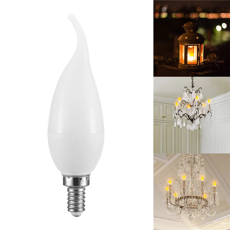 ampoule led effet flamme blanc orange moderne e14 e27 b22 5w modes scintillement décoration