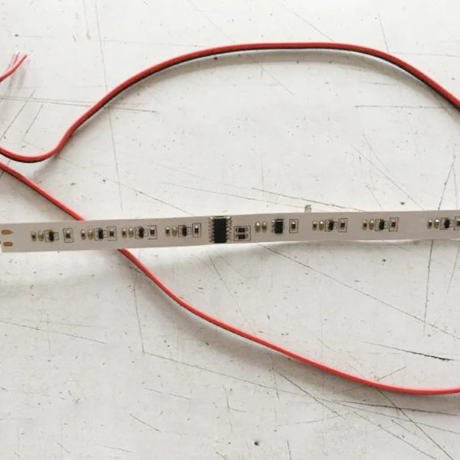 bande lumineuse led flexible 12v 12w blanc jaune moderne étanche 28cm 2pièces clignotant connecteurs