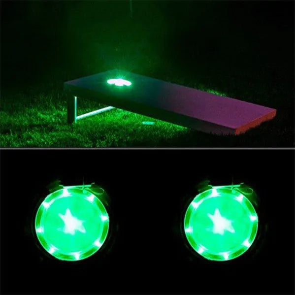 lumières led cornhole étoile blanche moderne blanc rose jaune vert bleu orange pack télécommande