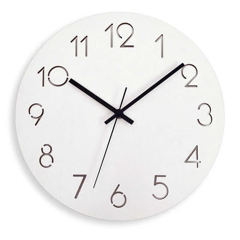 Horloge murale en bois design blanche