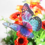 autocollants 3d papillons décoratifs maison moderne multicolore adhésifs pvc transparents réaliste chambre jardin