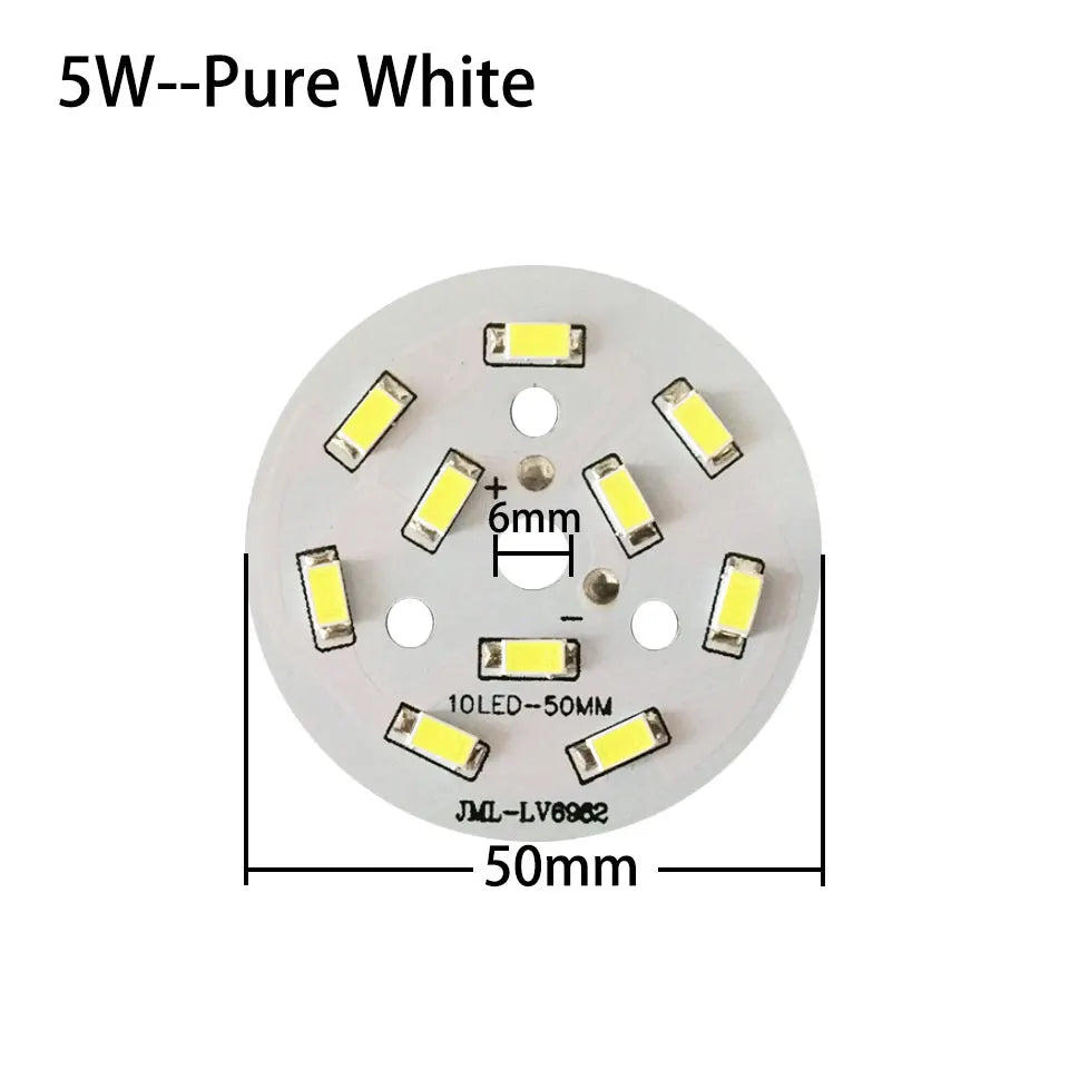 plaque led moderne 3w 7w 18w blanc pur blanc chaud diodes smd