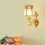 applique murale cuivre floral classique interrupteur tactile chambre coucher lumière incandescence