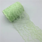 ruban dentelle brodé yards largeur 80mm polyester motifs floraux classique noir rouge vert bleu