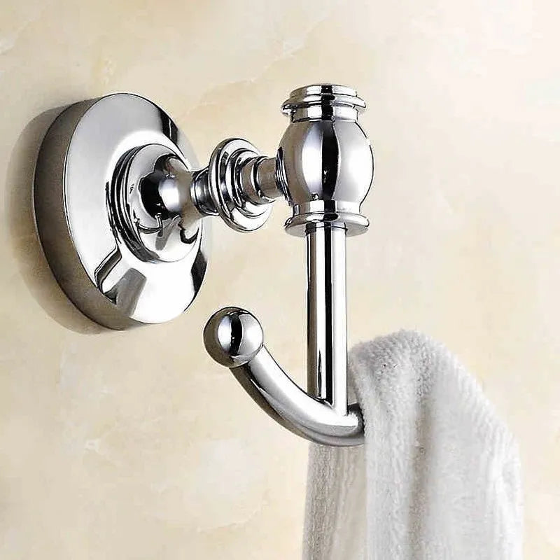 accessoires salle bain chrome métal finition laiton ensemble quincaillerie classique vis