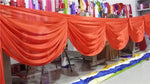 Jupe de table élégante en soie glacée blanche pour banquet