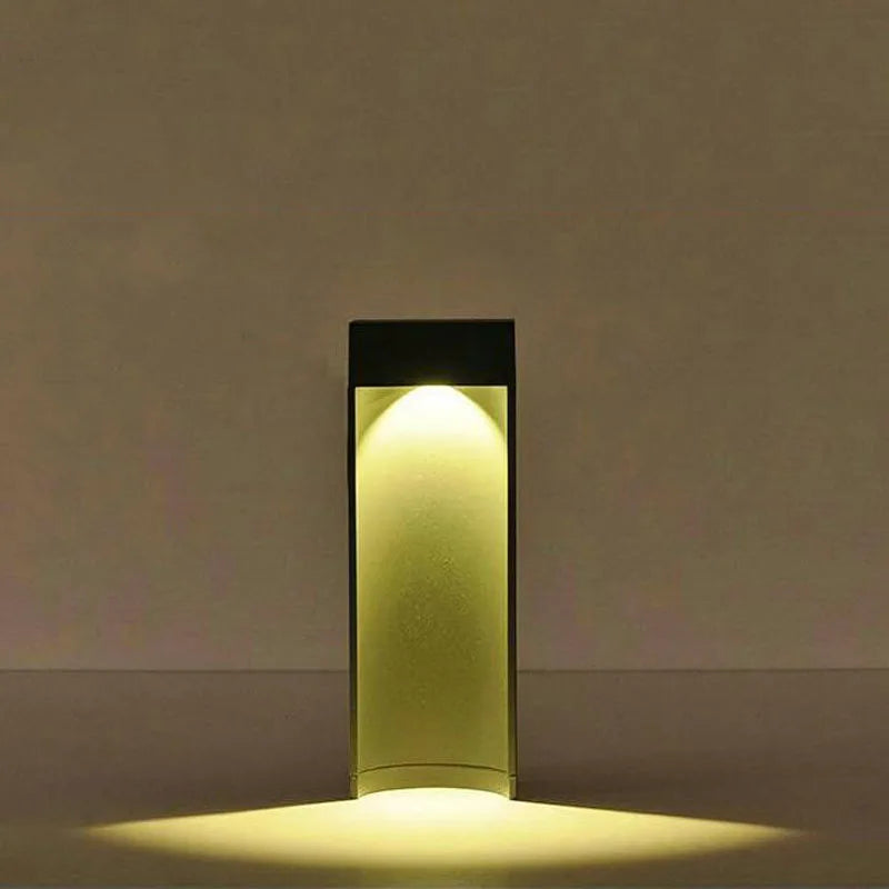 lampe solaire led moderne noir vert foncé ip65 waterproof contemporaine 10w aluminium mat