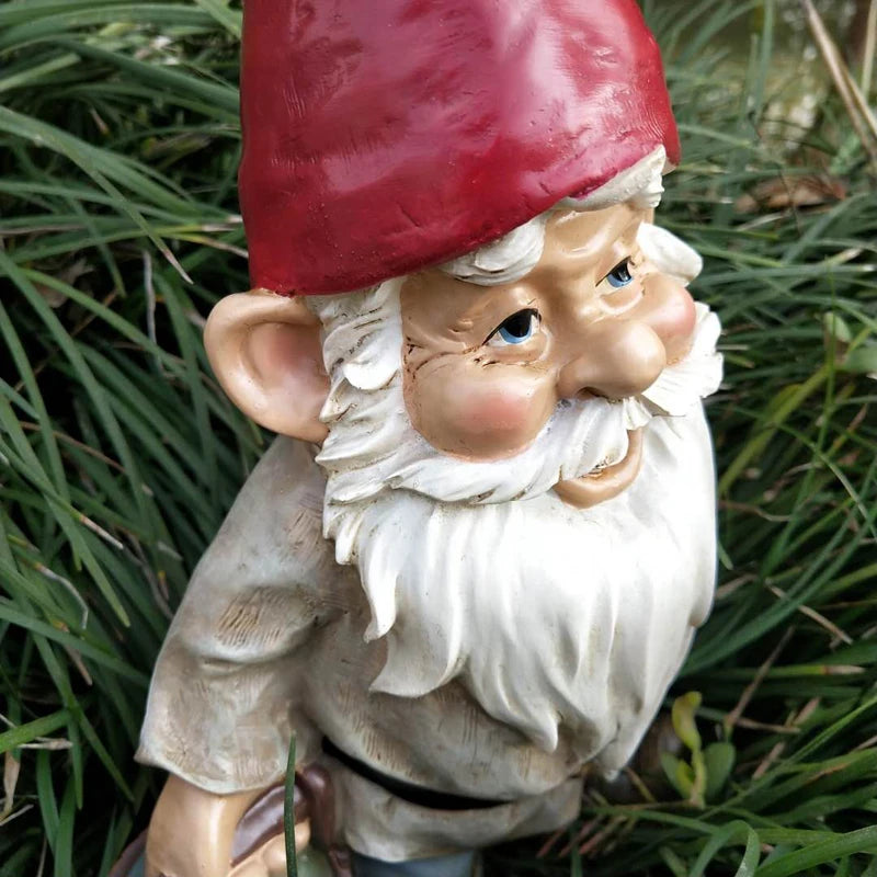 Figurine nain de jardin résine vert 30cm décoration Noël