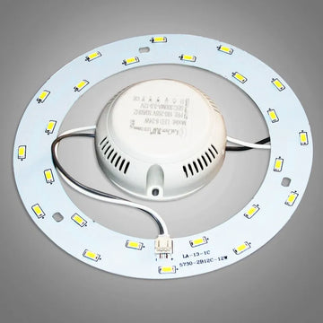 plaque led circulaire blanc moderne 6w 12w 15w 18w diodes integrees connecteur eléctrique
