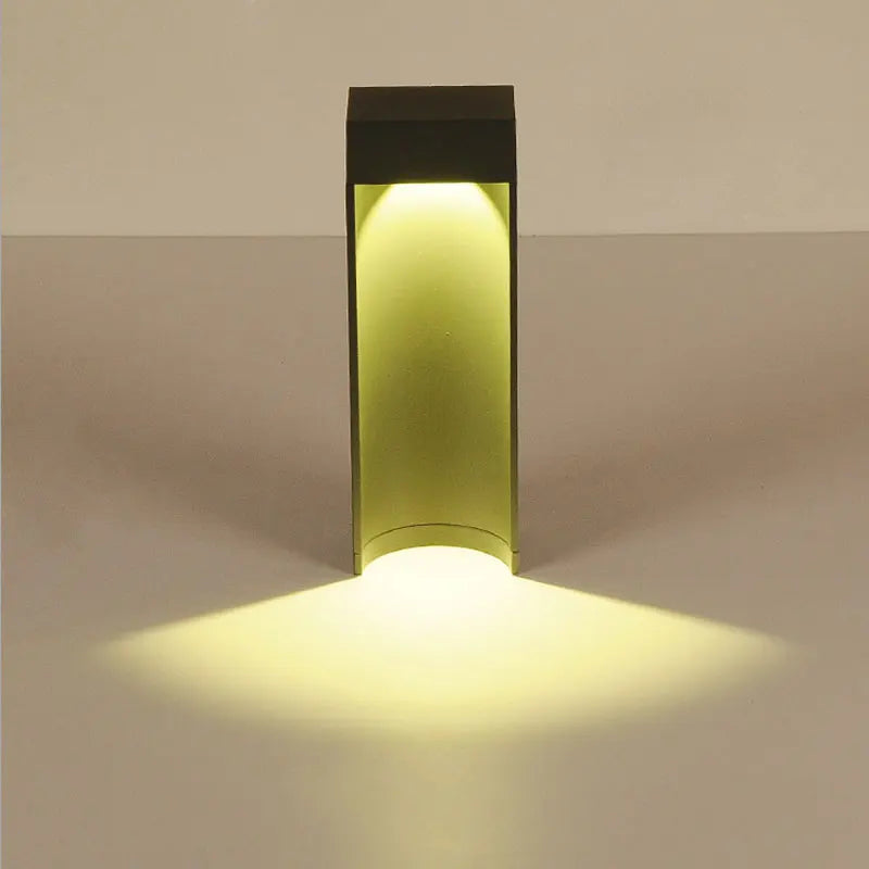 lampe jardin led 10w moderne aluminium imperméable éclairage allée extérieure noir gris opacité