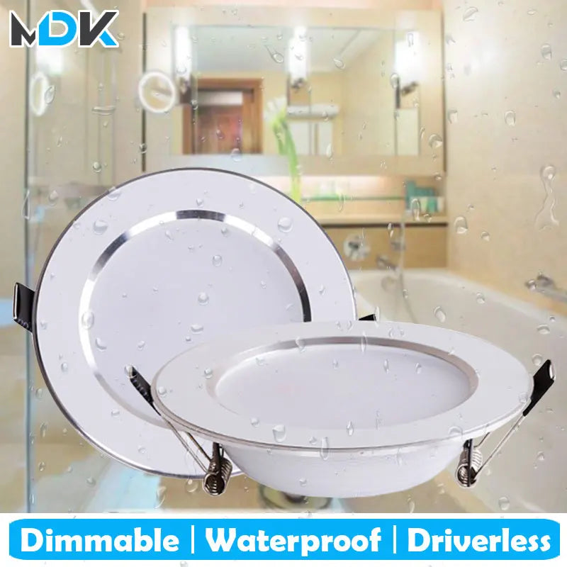 spots led étanches ip65 5w 7w 9w 12w 15w blancs modernes salle bain