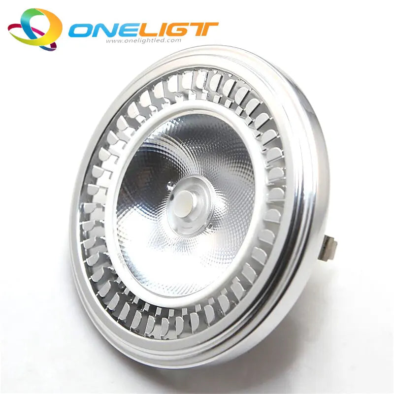 ampoule led argentée 15w dimmable ar111 g53 grille refroidissement fixations