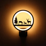 applique murale led silhouettes animales contemporaine minimaliste industrielle fixée mur noire