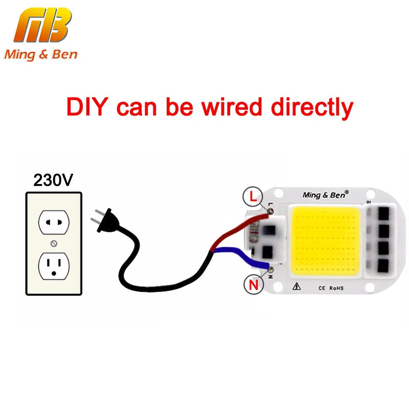 puce led cob 20w 30w 50w blanc froid chaud diy électronique smart ic techno