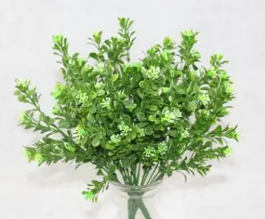 bouquet artificiel eucalyptus herbe verte mariage decoration table fleurs naturel