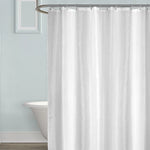 rideau douche blanc moderne imperméable épais 12 crochets toile polyester uni