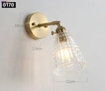 applique murale or transparent moderne vintage vis striée led chambre