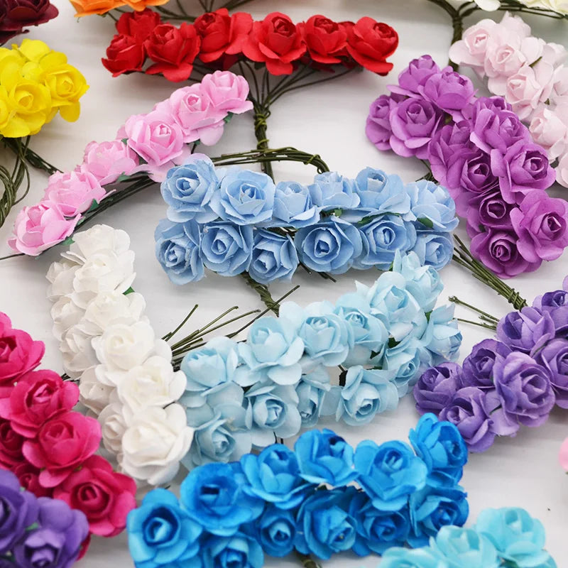 décoration maison mariage anniversaire baby shower roses artificielles papier multicolore intérieur fêtes