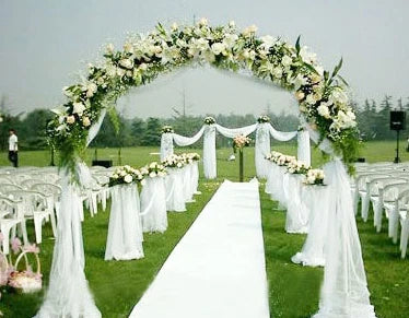 voile mariage blanc tissu polyester classique largeur 75cm décoration opacité 10mètres