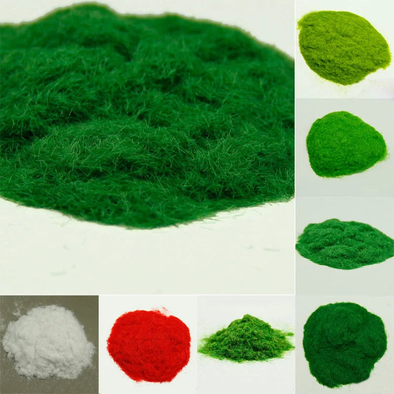 poudre d'ange artificielle flocage vert clair décoration bac sable micro paysage artisanat jeu