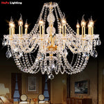lustre or transparent cristal strass classique led éclairage semi encastré art déco