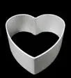 outils biscuits argentés forme cœur triangle moderne aluminium