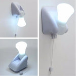 veilleuse mur LED adhésive moderne batterie sèche cordon alimentation blanc mat chambre éclairage urgence