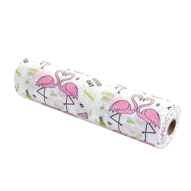 tapis protection meuble adhésif imperméable motif flamants roses moderne blanc rougeversible