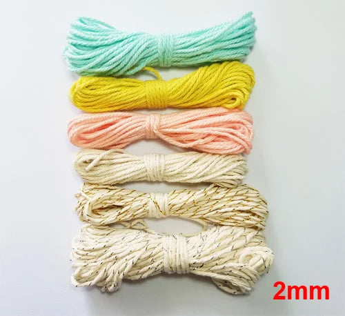 fil coton texturé rayé rouge blanc jaune bleu rose vert clair 1mm 15mm 2mm