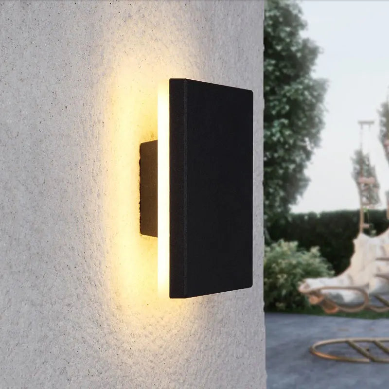 lampe murale moderne led industrielle fixée mur noir gris texturée ip55 étanche