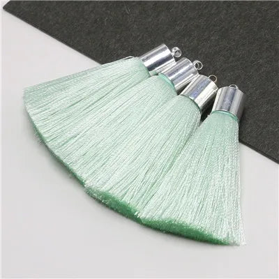 pompons soie couleur variée moderne tissu décoratif rideau vêtement artisanal diy 5cmFRINGES silk tassels