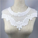 dentelle fine blanche fleurs motifs géométriques broderie opacité tissu polyester couture robe chemisier decoration