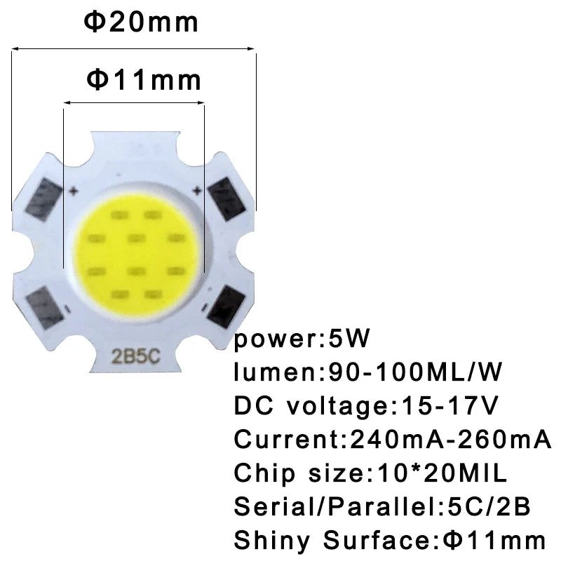 ampoule led cob 3w 5w 7w 10w blanc 4000k 3000k 6000k moderne rond brillant