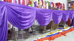 Tissu décoratif blanc de 6 mètres utilisé comme arrière-plan pour fête