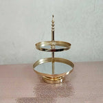 support gâteaux doré métal brillant respectueux environnement classique niveaux cupcakes mariage anniversaire joyeux stand